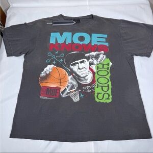 Vintage 1990 The Three Stooges Moe Knows Hoops TV Promo Shirt XL perfect fade